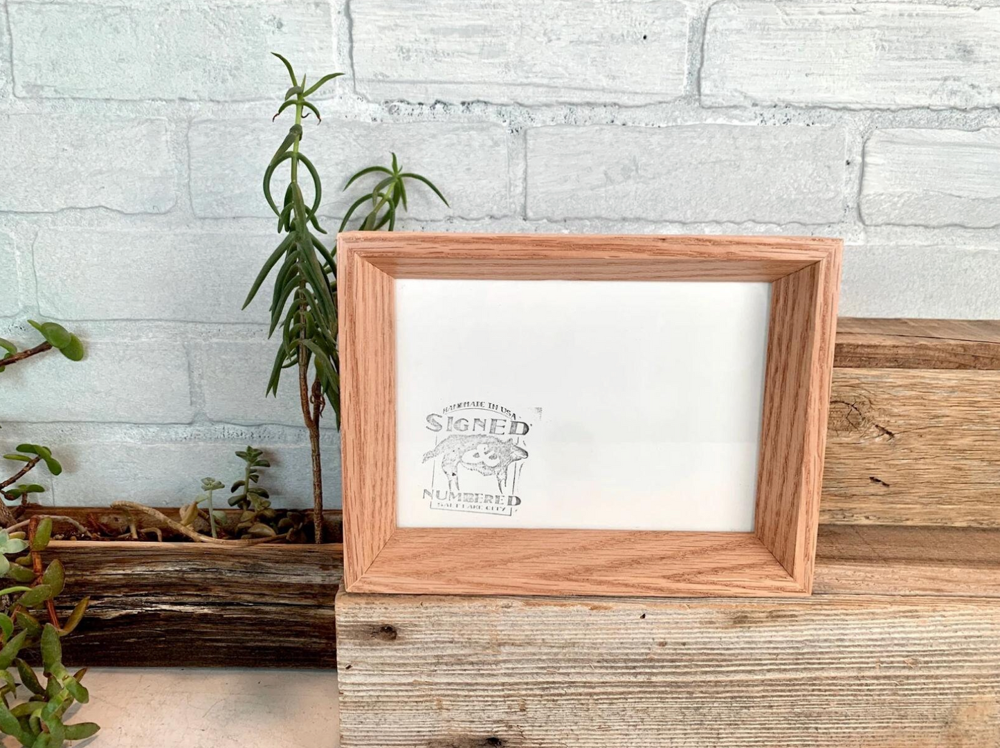 Park Slope frame style in Solid Natural Oak Hardwood - Choose your size - FREE SHIPPING!