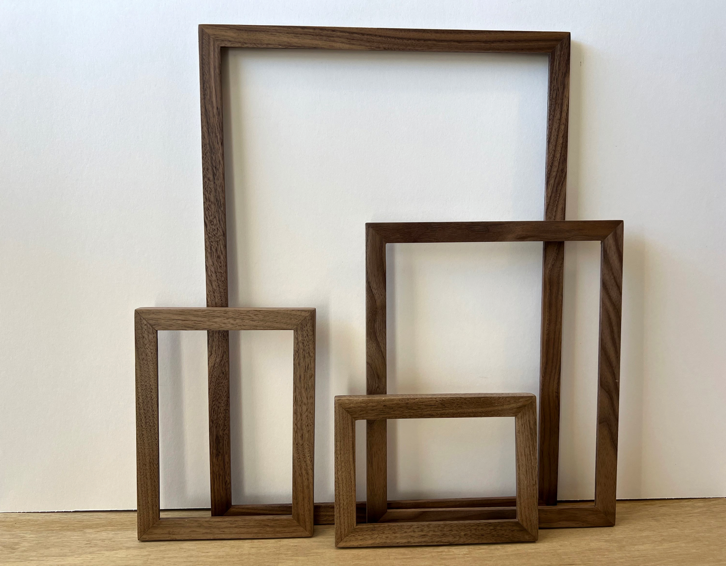 Peewee frame style in Solid Natural Walnut Hardwood - Choose your size - FREE SHIPPING!