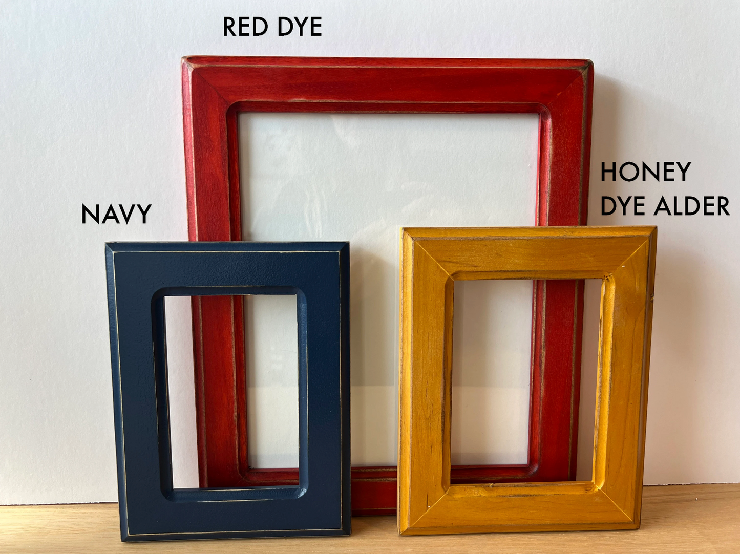 4x6" frame in 1.5 Wide Double Cove style - Choose your color - FREE SHIPPING