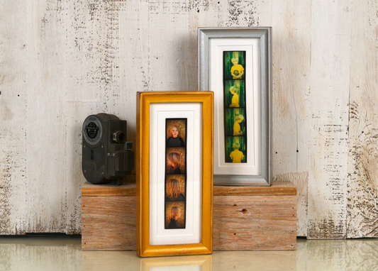 Picture Frame for 2x6" or 2x8" Photo Booth Strip in Foxy Cove Style - Choose Your Frame and Mat Colors