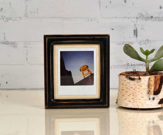 Picture Frame for Instant Camera Print in Double Cove Style - Choose Your Frame and Mat Color