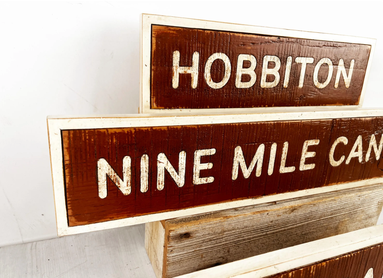 Point of Interest Sign - Fully Customizable Real or Fictional Locations - Handmade Signs