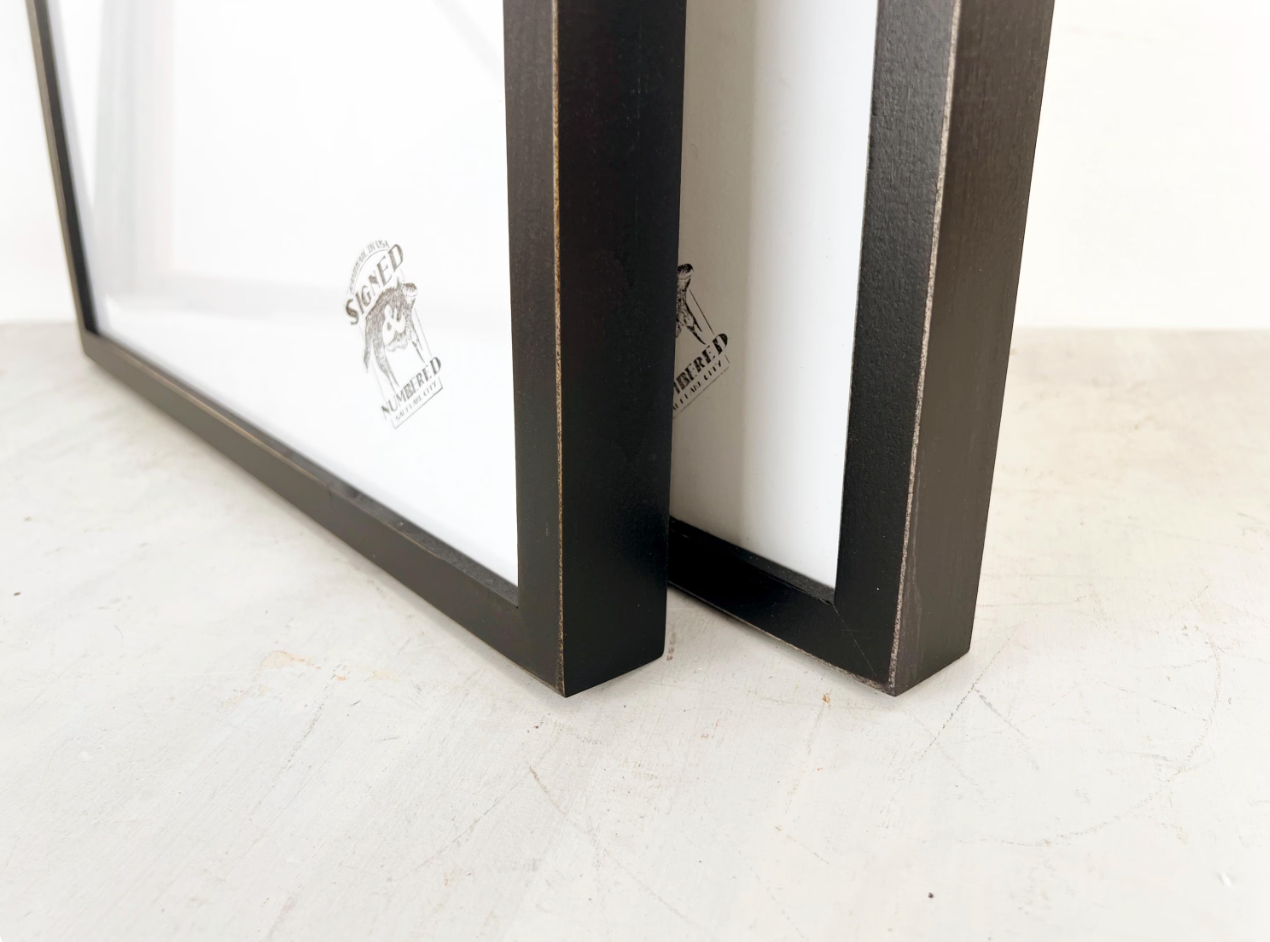 Large Poster Frame - Deep Flat style in Vintage Black - Choose Your Size - Ships Right Away - FREE SHIPPING