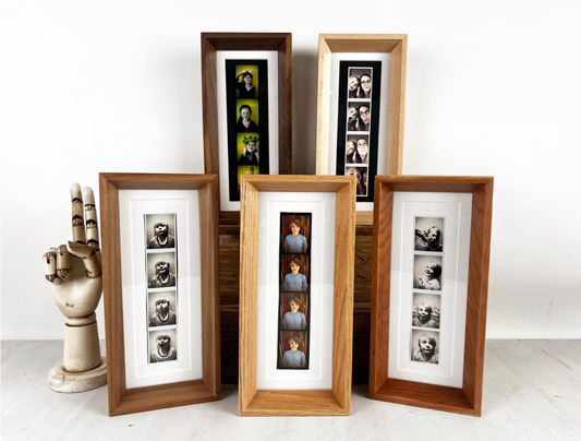 4x10 Picture Frame for 2x8" Photo Booth Strip - Park Slope style and Natural Hardwood of Your Choice - Ships Right Away - FREE SHIPPING