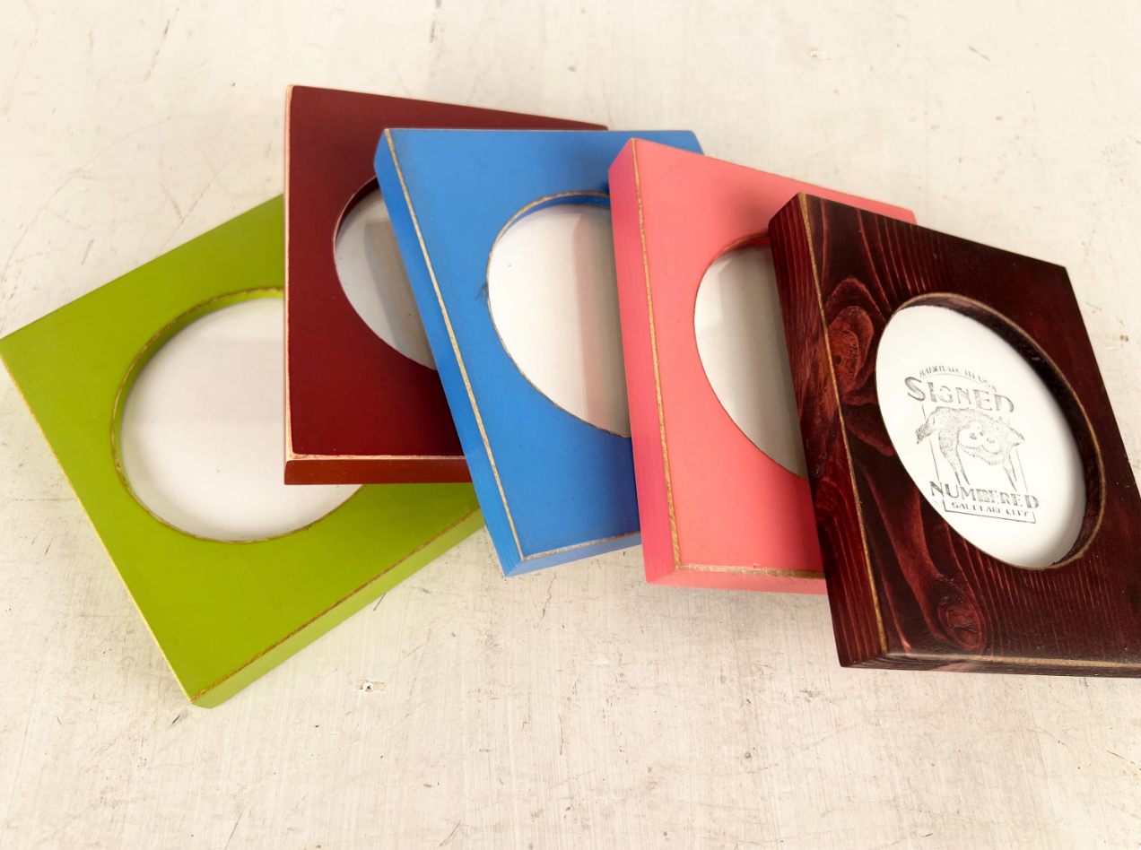 4x4" frame in Pine Circle Opening style - Choose your color - Ships Right Away - FREE SHIPPING