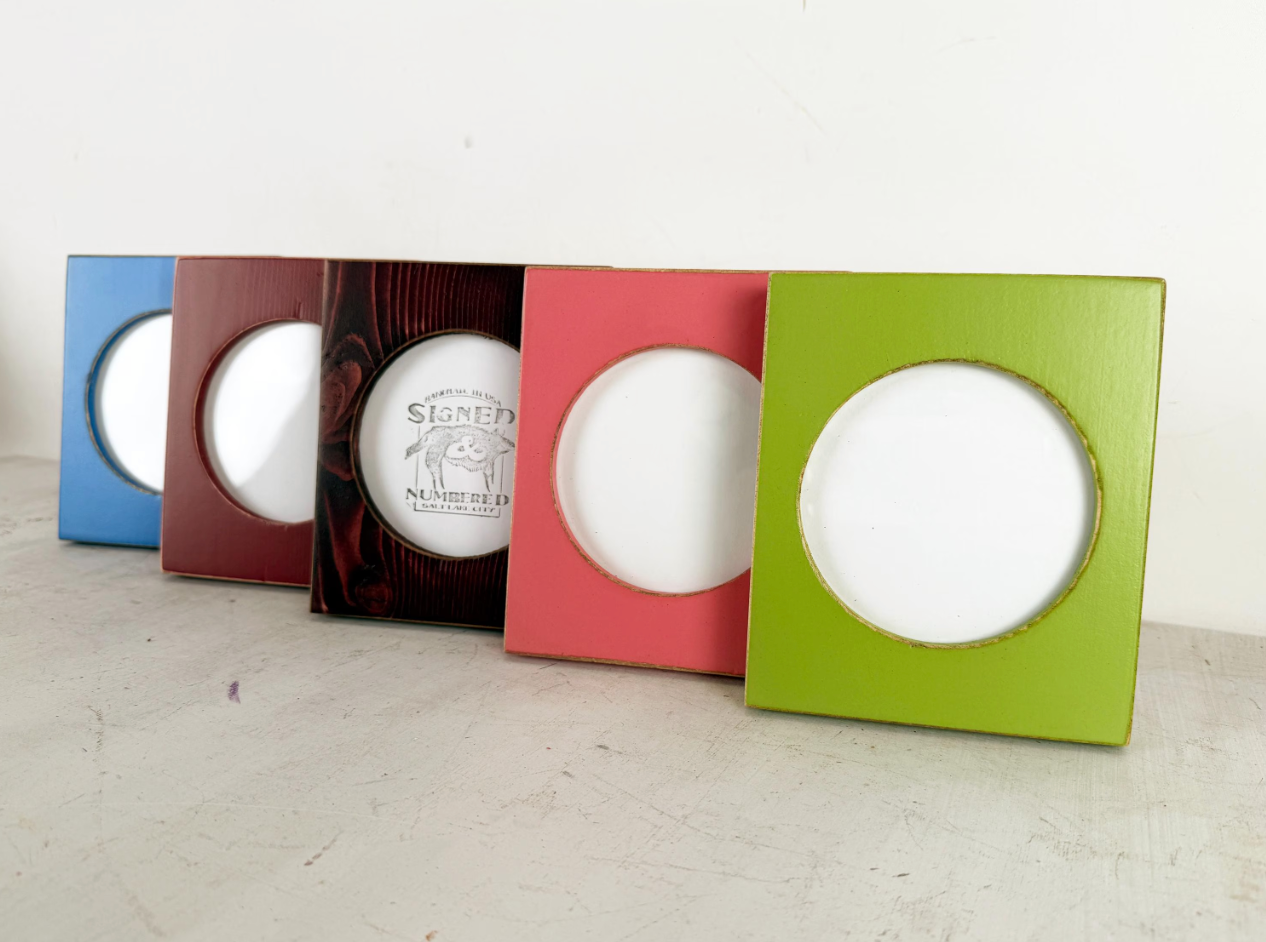 4x4" frame in Pine Circle Opening style - Choose your color - Ships Right Away - FREE SHIPPING