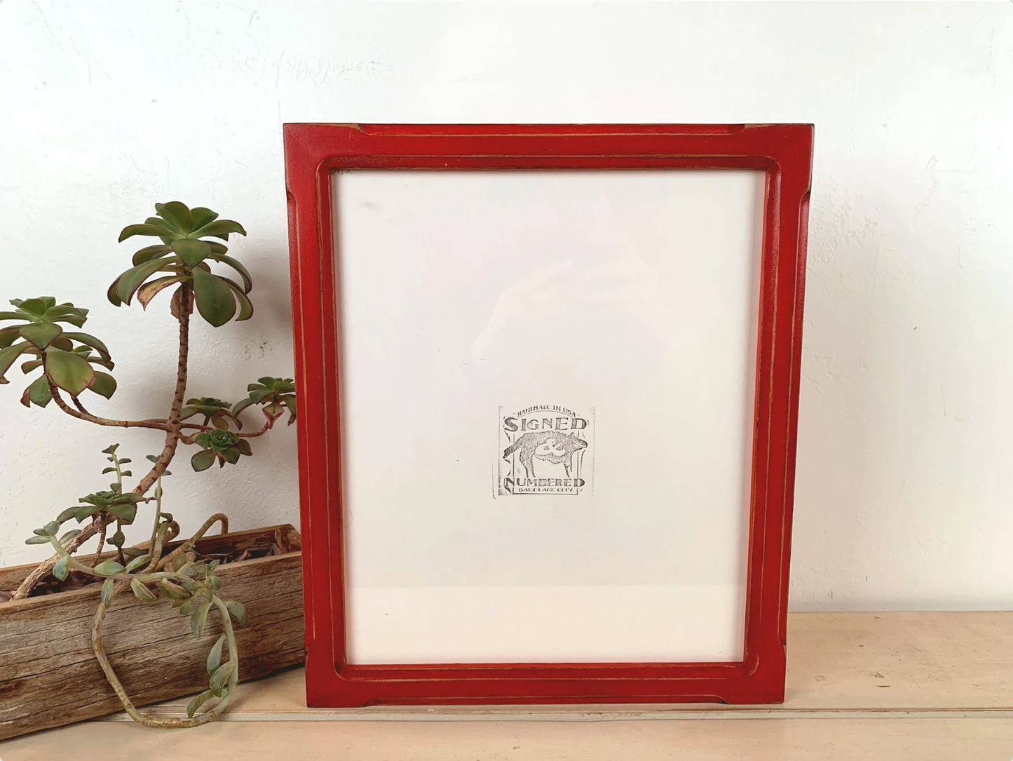 10x12" frame in 1x1 Shallow Bones style - Choose your color - FREE SHIPPING