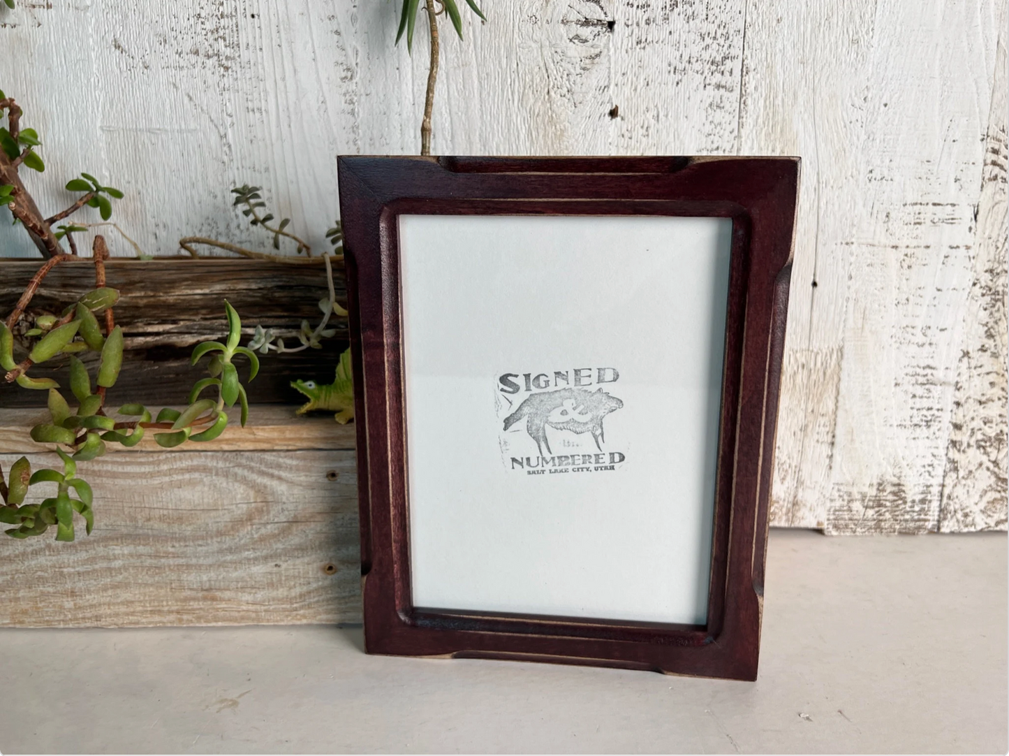 6x8" frame in 1x1 Shallow Bones style - Choose your color - FREE SHIPPING