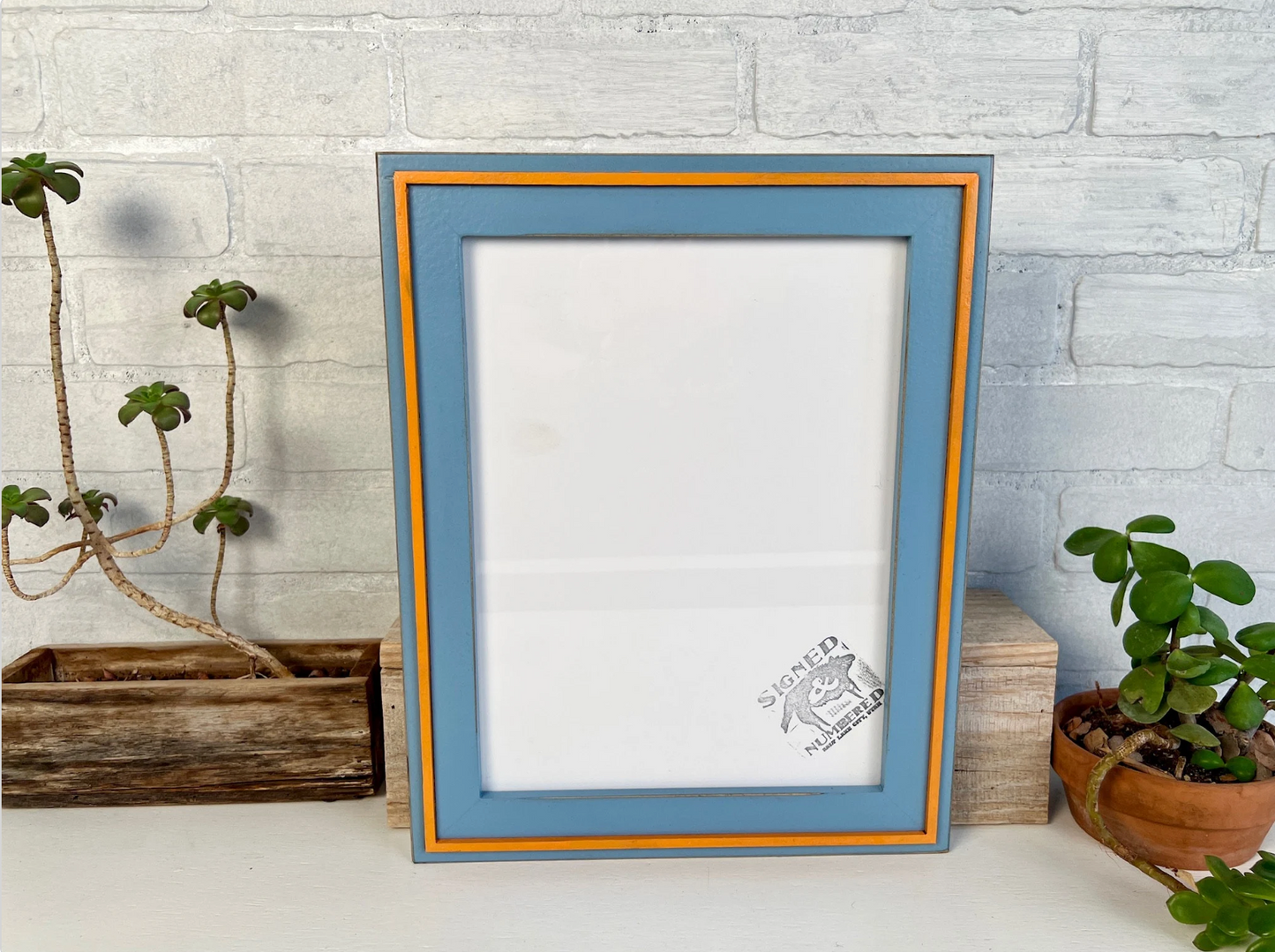 9x12" frame in 1.5 Wedge Wood style - Choose your color - FREE SHIPPING