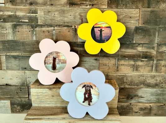 4x4" Flower frame style - Choose your color - FREE SHIPPING