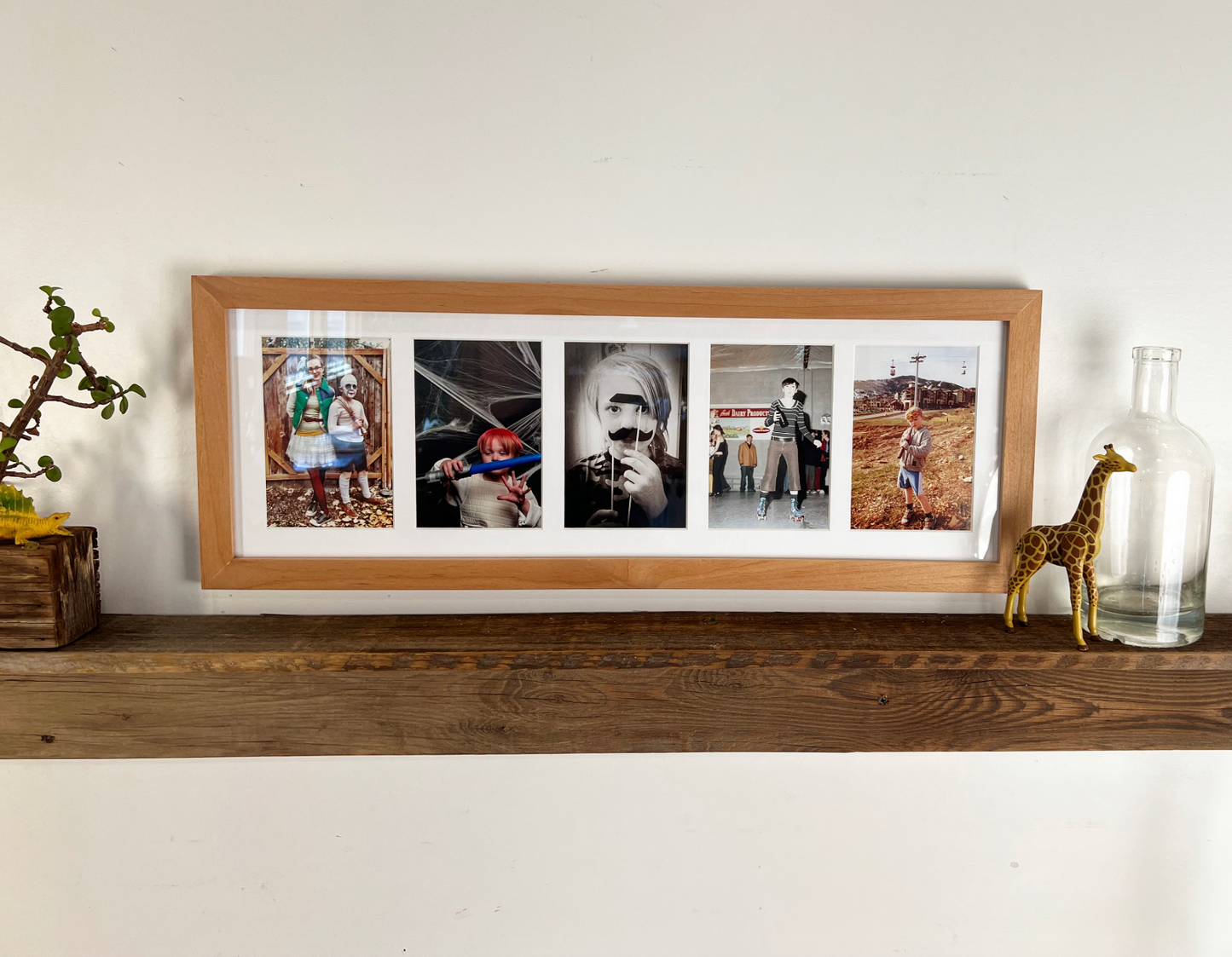 1x1 Flat frame style in Solid Natural Alder Hardwood - Choose your size - FREE SHIPPING!