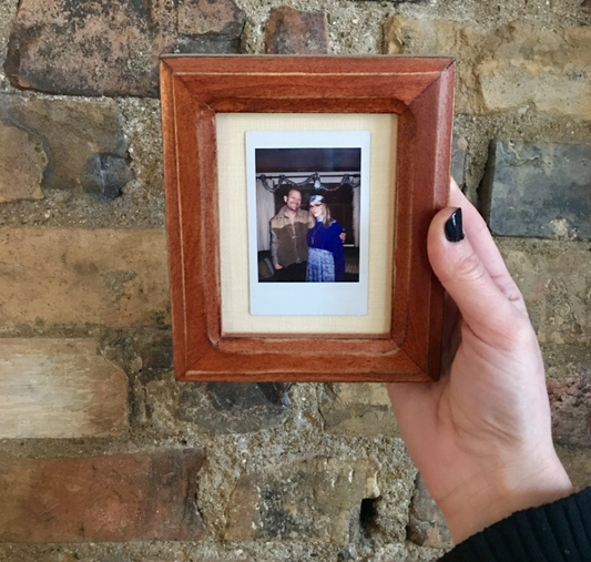 Picture Frame for Mini Instant Camera Print in Double Cove Style - Choose Your Frame and Mat Color