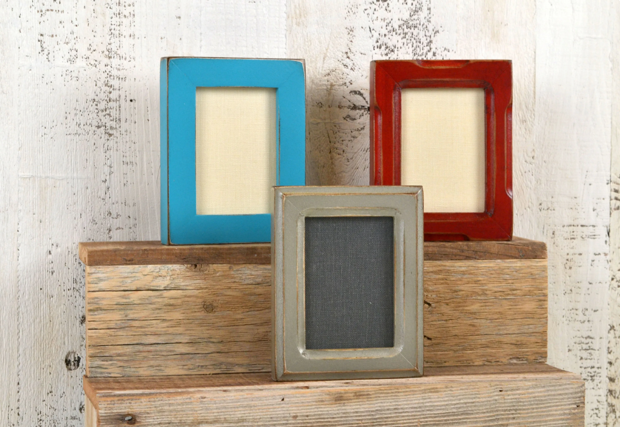 Picture Frame for Mini Instant Camera Print in Double Cove Style - Choose Your Frame and Mat Color