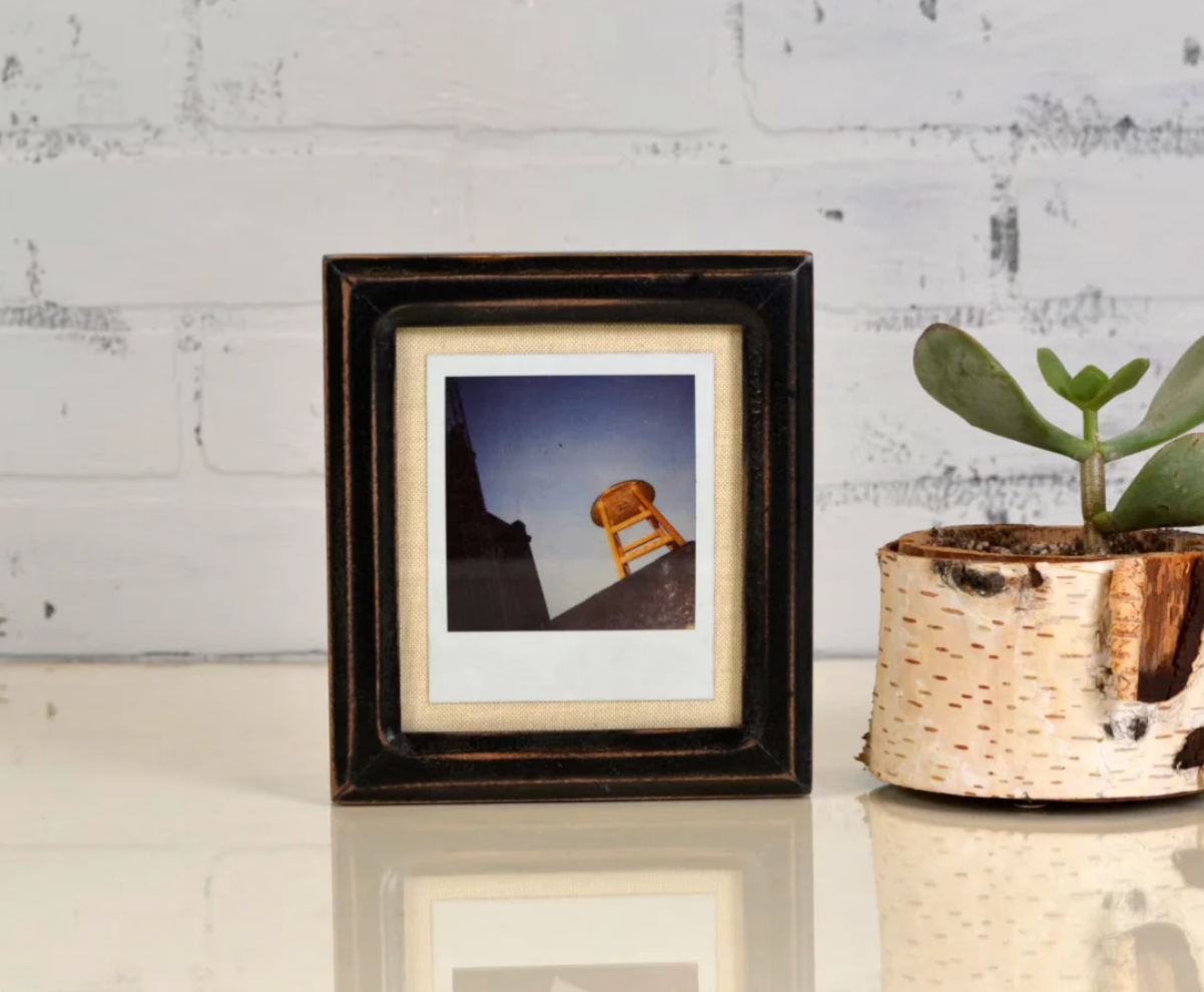 Picture Frame for Instant Camera Print in Double Cove Style - Choose Your Size & Color