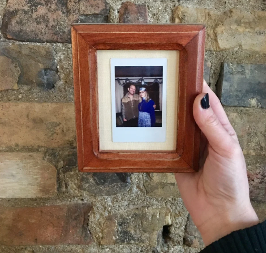 Picture Frame for Instant Camera Print in Double Cove Style - Choose Your Size & Color